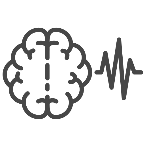 Illustration of electric signal passing through human brain.